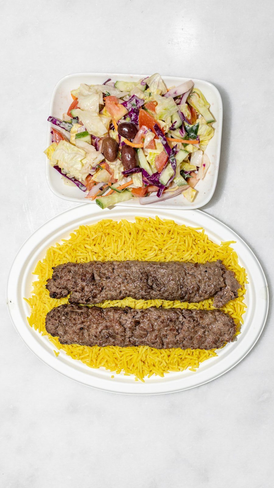 Beef + Lamb Shish Kebab plate