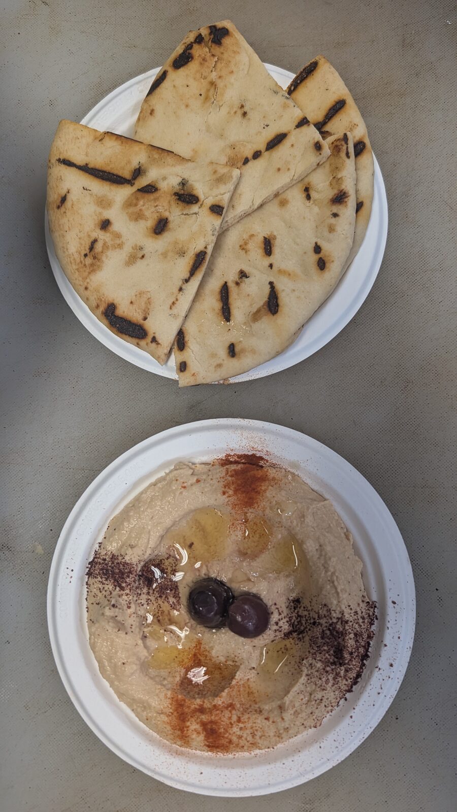 Hummus with tahini and pita