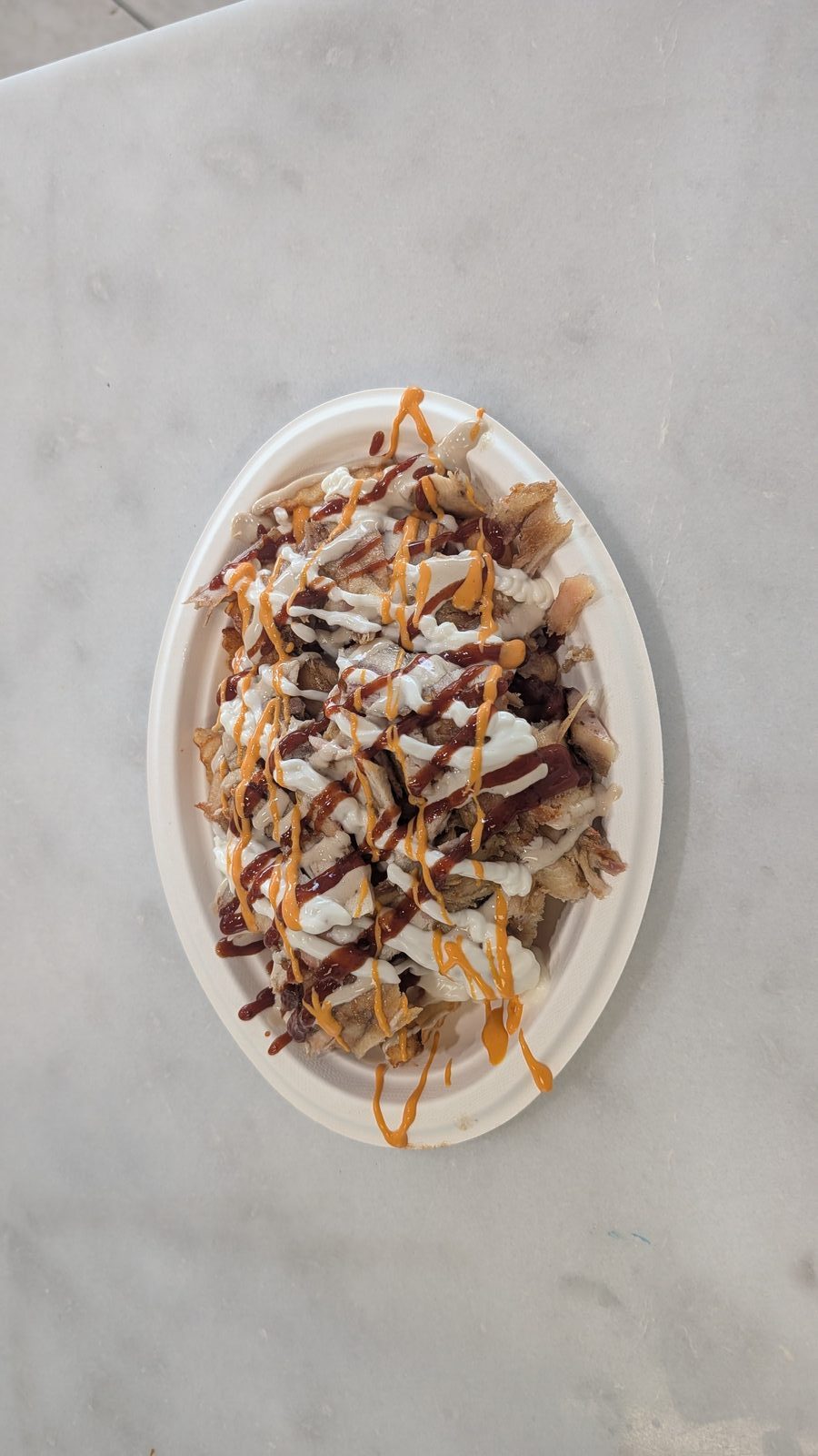 Loaded Hummus with shredded chicken